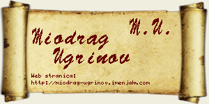 Miodrag Ugrinov vizit kartica
